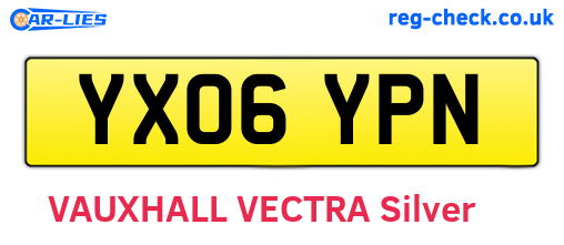 YX06YPN are the vehicle registration plates.