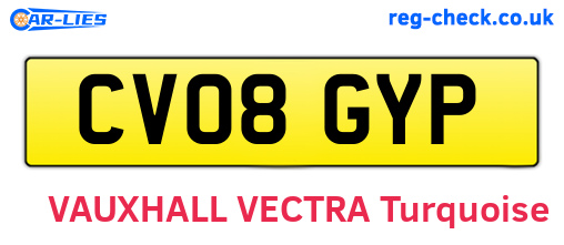 CV08GYP are the vehicle registration plates.