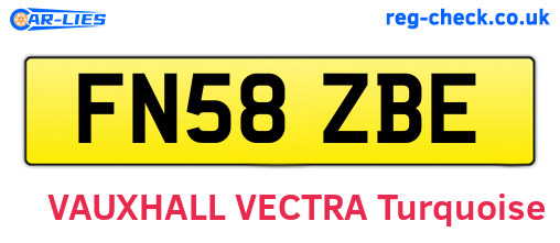 FN58ZBE are the vehicle registration plates.