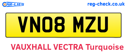 VN08MZU are the vehicle registration plates.