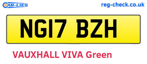 NG17BZH are the vehicle registration plates.