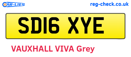 SD16XYE are the vehicle registration plates.