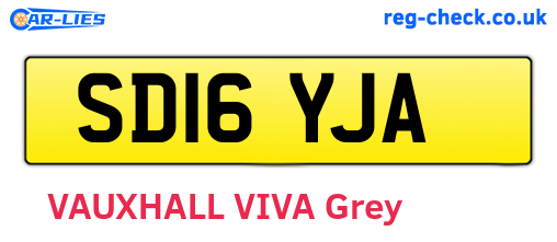 SD16YJA are the vehicle registration plates.