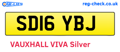 SD16YBJ are the vehicle registration plates.