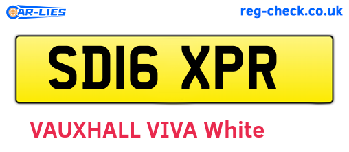 SD16XPR are the vehicle registration plates.