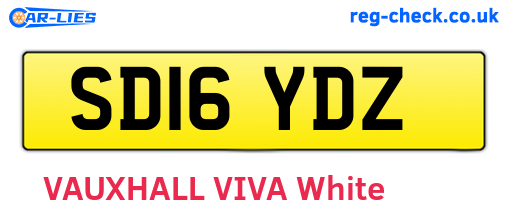 SD16YDZ are the vehicle registration plates.
