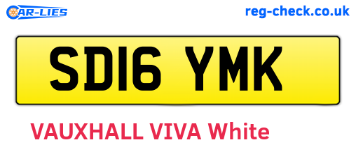 SD16YMK are the vehicle registration plates.