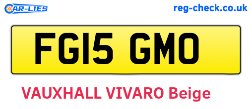 FG15GMO are the vehicle registration plates.