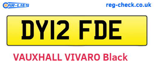 DY12FDE are the vehicle registration plates.