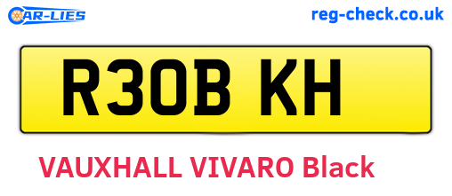 R30BKH are the vehicle registration plates.