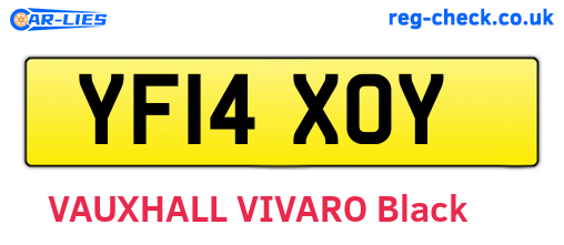 YF14XOY are the vehicle registration plates.