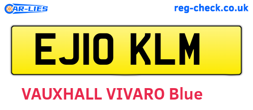 EJ10KLM are the vehicle registration plates.