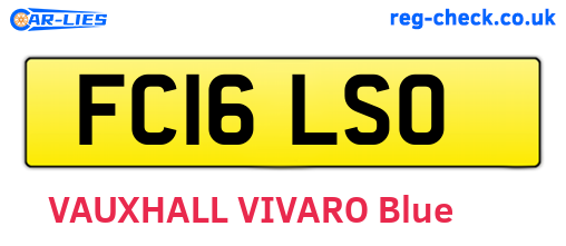 FC16LSO are the vehicle registration plates.
