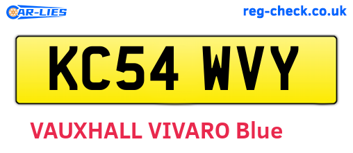 KC54WVY are the vehicle registration plates.