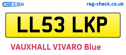 LL53LKP are the vehicle registration plates.
