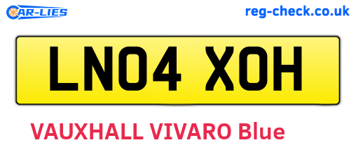 LN04XOH are the vehicle registration plates.