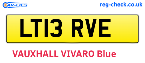 LT13RVE are the vehicle registration plates.