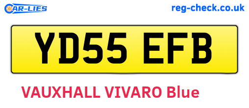 YD55EFB are the vehicle registration plates.