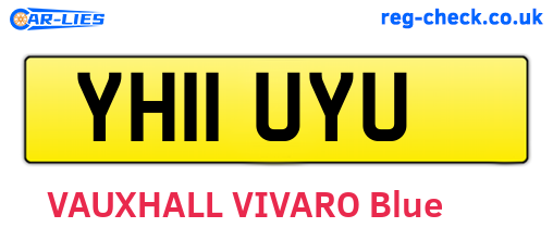 YH11UYU are the vehicle registration plates.