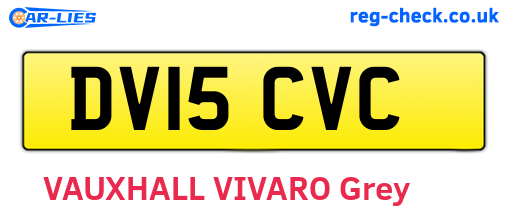 DV15CVC are the vehicle registration plates.