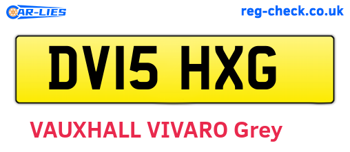 DV15HXG are the vehicle registration plates.