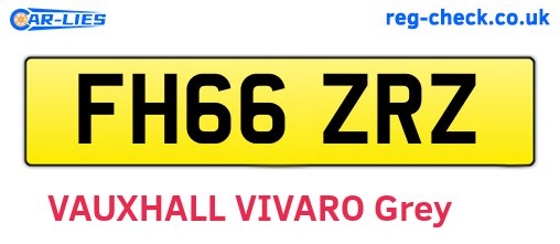 FH66ZRZ are the vehicle registration plates.
