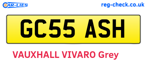 GC55ASH are the vehicle registration plates.