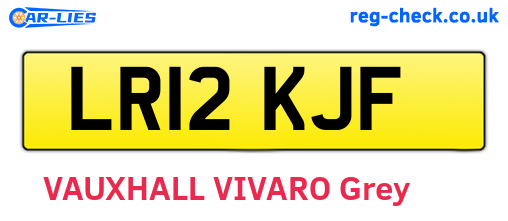 LR12KJF are the vehicle registration plates.