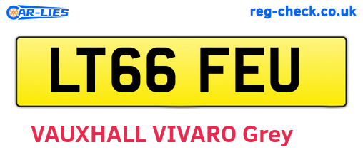 LT66FEU are the vehicle registration plates.
