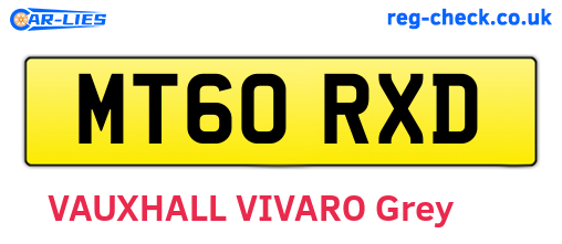 MT60RXD are the vehicle registration plates.