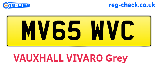 MV65WVC are the vehicle registration plates.