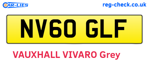 NV60GLF are the vehicle registration plates.