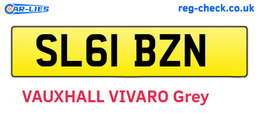 SL61BZN are the vehicle registration plates.