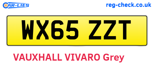 WX65ZZT are the vehicle registration plates.