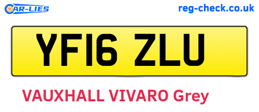 YF16ZLU are the vehicle registration plates.