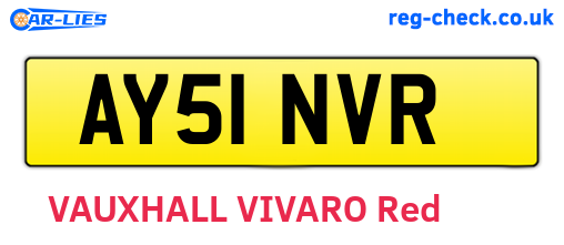 AY51NVR are the vehicle registration plates.