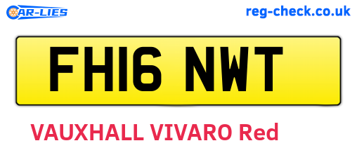 FH16NWT are the vehicle registration plates.