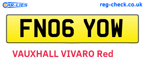 FN06YOW are the vehicle registration plates.