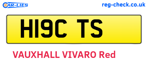 H19CTS are the vehicle registration plates.
