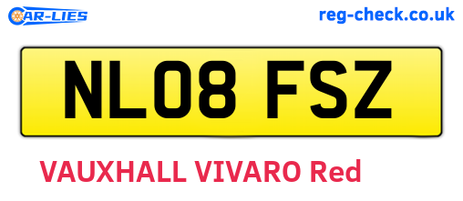 NL08FSZ are the vehicle registration plates.