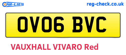 OV06BVC are the vehicle registration plates.