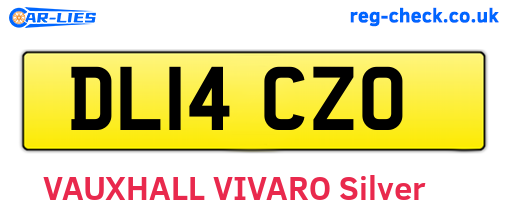 DL14CZO are the vehicle registration plates.