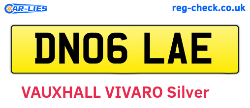 DN06LAE are the vehicle registration plates.