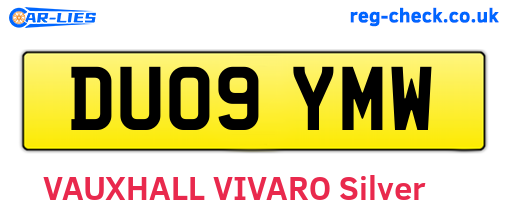 DU09YMW are the vehicle registration plates.