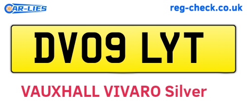 DV09LYT are the vehicle registration plates.