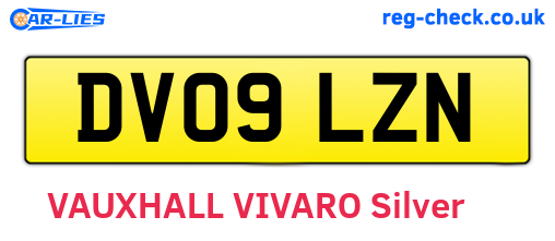 DV09LZN are the vehicle registration plates.