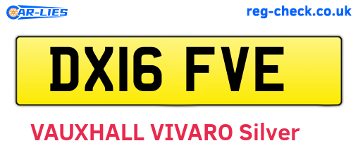 DX16FVE are the vehicle registration plates.