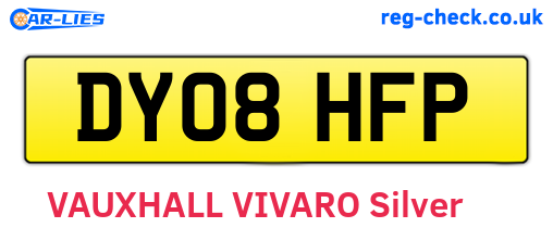 DY08HFP are the vehicle registration plates.