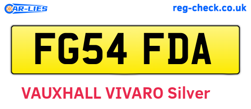 FG54FDA are the vehicle registration plates.