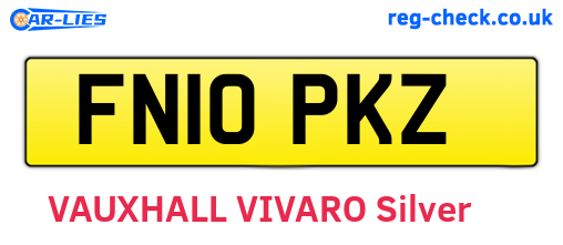 FN10PKZ are the vehicle registration plates.